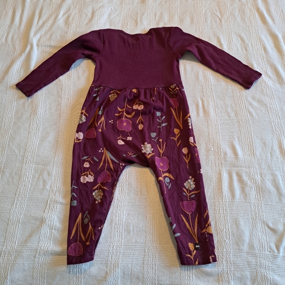Tea Collection 18-24 months romper purple to floral bottom - Picture 2 of 6